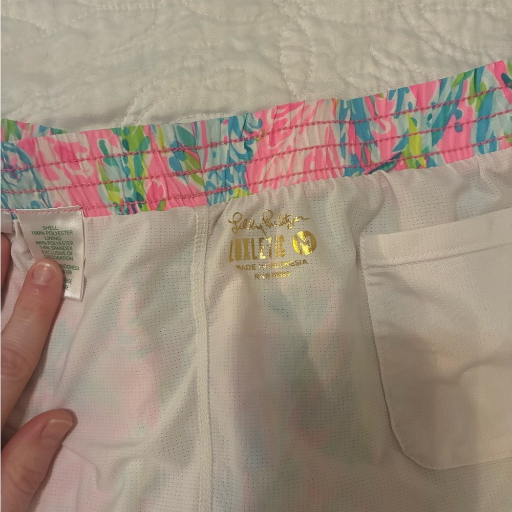 Lilly Pulitzer Pink and Green Kids Shorts - Picture 3 of 9